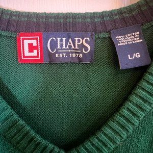 Chaps golf sleeveless sweater Green